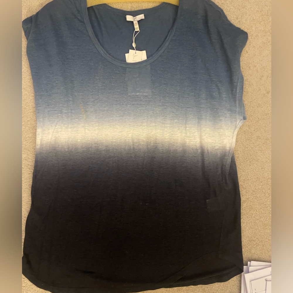 Joie Ombre Scoop Neck Tank - Blue to Black